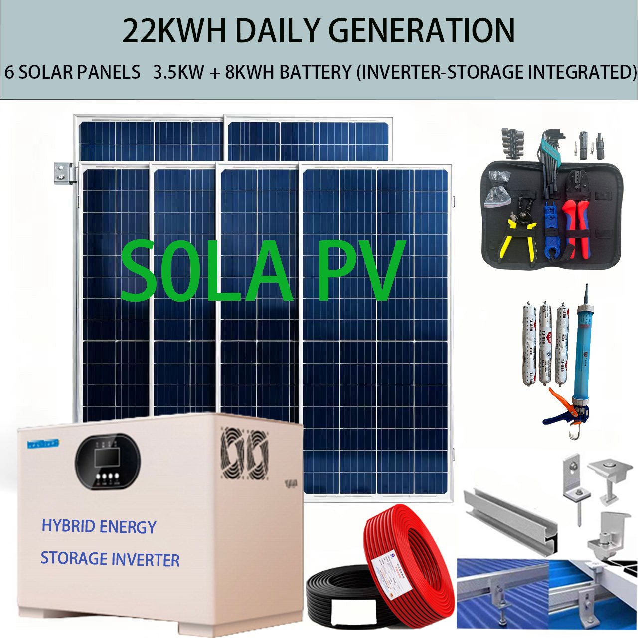 Solar-plus-storage model for small households